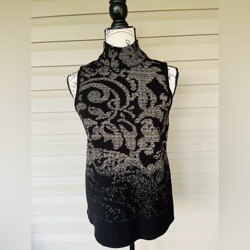CHiCO’S Jacquard Mockneck Sweater Tank - Picture 5 of 5